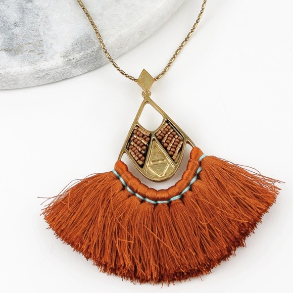 Ooh La Lou Jewelry - Boho Tassel Fringe Necklace Hippie Long Beaded!